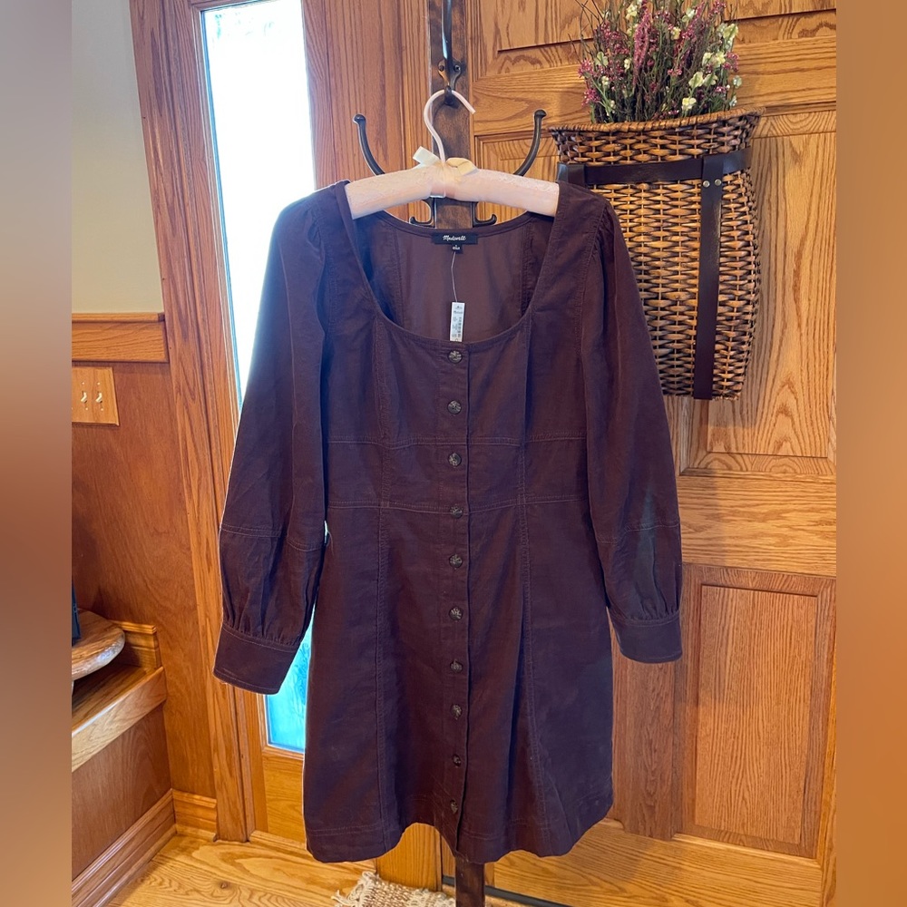 Madewell brown corduroy dress size 6